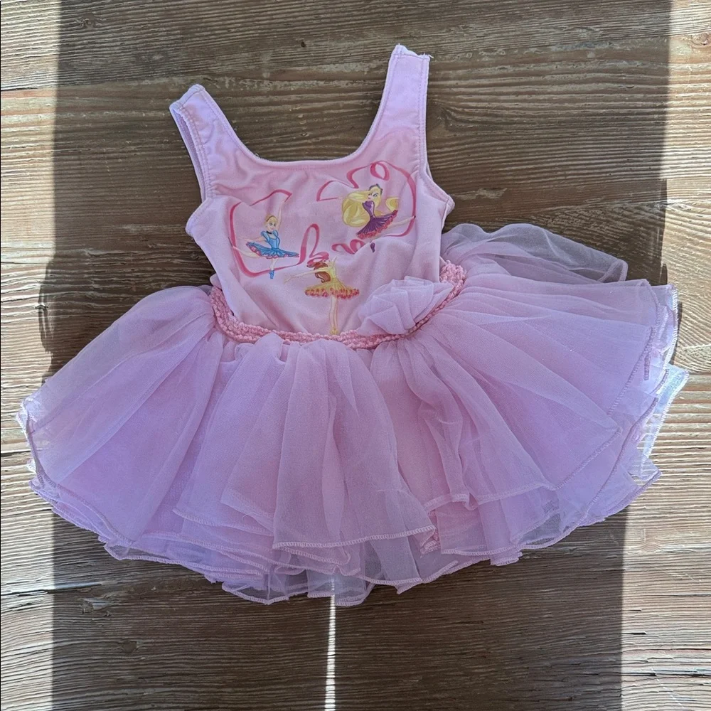 Disney Pink Princess blaring Dance try Costume for Kids size 2/3
